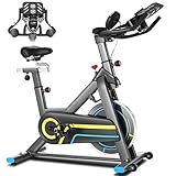 HIROLLOP Heimtrainers Fahrrads, Indoor Fitnessbike Mit APP Herzfrequenzmonitor & LCD...