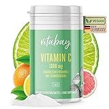 Vitabay Vitamin C Pulver Hochdosiert 1000 mg - 250g VEGANES Reines Vitamin C...