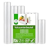 6 Vakuumierbeutel Lebensmittel Folienrollen AIQII 1 Roll 15cm x 300cm +2 Rolls...