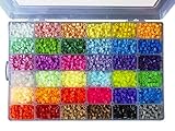 La Manuli Sortiert Fuse Beads Kit - 11000 Stück 5 mm 36 Farben Bügelperlen Set...