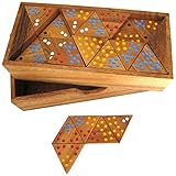 LOGOPLAY Tridomino - Triomino - Dreieck-Domino - Legespiel - Gesellschaftsspiel aus Holz...