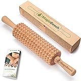 MagicBeech Massageroller aus 100% Buchenholz – Holz Massage-Rolle mit Griff...