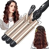 Lockenstab 3 Fässer - Welleneisen für haare - 22mm Beach Waves Lockenstab...