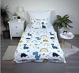 Theonoi Kinderbettwäsche Kleinkinder Bettwäsche Babybett komplett Set Bettbezug 100x135...