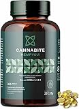 Hanföl Cannabite - 365 Kapseln 1000mg Omega 3-6-9, Kaltgepresstes Hanfsamenöl...