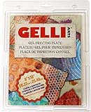 Gelli-Kunstplatte 20 cm x 25 cm, Mehrfarbig.