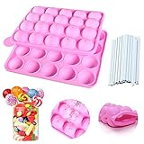 Cake Pop Silikonform, 20 Runde Cake Pop Formen Backen, Pop Cake Mould Silikon...