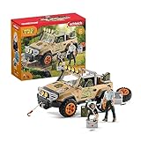 schleich WILD LIFE 42410 Realistischer Schimpanse, Jeep und Ranger 16-Teiliges...