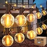 LED Lichterkette Glühbirnen Außen 45M - Outdoor Lichterkette Strom mit 72+2 G40...