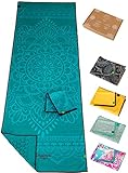 DIVASYA Yoga-Handtuch Set (recycelte Mikrofaser): 1 rutschfestes Yoga-Handtuch...