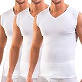 HERMKO 3050 3er Pack Herren Muskelshirt V-Ausschnitt (Weitere Farben) aus 100%...