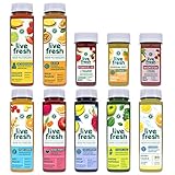 LiveFresh Saftkur 5 Tage - 7 Säfte & 3 Shots Pro Tag - Mit Kurkuma, Ingwer, Zitrone,...