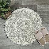 Boho Kleine Badezimmerteppiche Mandala Weiche Fußmatte mit Pom Pom Fransen...