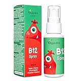 VITAMIN B12 SPRAY für Kinder Vegavero® | VEGAN & ZUCKERFREI | 5 µg Vitamin...