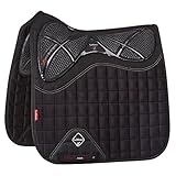 LeMieux X-Grip Twin Sided Dressage Square Dressurschabracke, Schwarz, L