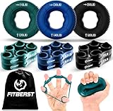 FitBeast Griffkrafttrainer, Fingertrainer, Unterarmstärker 9-teiliges Set, Gezielte Kraft...