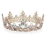 Barock-Krone, Teklemon Tiara Kristallkrone, Queen Tiara Krone, Damen Gothic Haarschmuck...