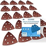 EFFEKTWERK Deltaschleifer Schleifpapier Dreieckschleifer - 60 Stück -...