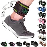 C.P. Sports Fußschlaufen 2er Set Ankle Straps 2 Stück gepolstert One Size mit D-Ring + 1...