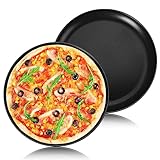 Onader Pizzablech 2er Set, Edelstahl Rund Pizzaform mit Antihaftbeschichtung,...