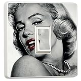 MARILYN MONROE schwarz & weiß Lichtschalter-Sticker, haut Aufkleber, Vinyl,...