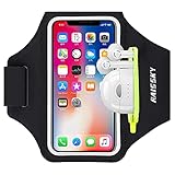 HAISSKY Sportarmband Mit Kopfhörer Tasche, Handytasche Sport für iPhone 14 Pro...