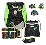 Scout Alpha Schulranzen-Set 4-tlg. Exklusiv DIN LED Dino Hunter 2023