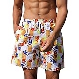 OIUHJN Shorts Kurz Herren Männliche Freizeithose Druck Trend Jugend Sommer Herren...