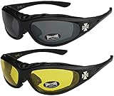 X-CRUZE 2er Pack Choppers 911 Sonnenbrillen Motorradbrille Sportbrille Radbrille - 1x...