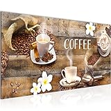 Runa Art Wandbild Kaffeetasse Küche 1 Teilig Modern Bild auf Vlies Leinwand Wohnzimmer...