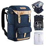 K&F Concept Kamerarucksack Rolltop 20L Fotorucksack Wasserdicht Robuste...