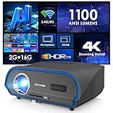 4K Beamer Smart Android 9.0 Netflix Airplay WLAN, 1100 ANSI Lumen 5G WiFi Bluetooth LED...