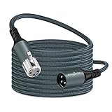 Twozoh Professionelles XLR Kabel 5M, Geflochtenes symmetrisches 3 poliges XLR...