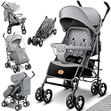 KIDIZ® Kinderwagen City-Pro Buggy Kinderbuggy klappbar Liegebuggy Sportwagen Faltbar...