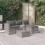 Yolola Lounge gartenmöbel Set, 4-Sitzer Ecklounge Sofa Frei kombinierbare...