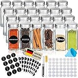 Deco haus Gewürzgläser mit Schraubkappe - 24er Set 120ml - Verschiedene...