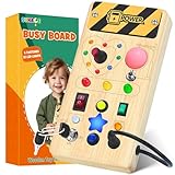 Montessori Busy Board - Montessori Spielzeug ab 1 Jahr Holzspielzeug mit 8 Schalter 15...