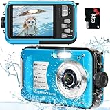 Unterwasserkamera Digitalkamera 1080P Full HD 30MP 16X Digitalzoom wasserdichte Kamera...