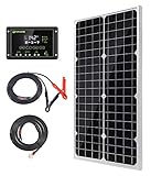 TP-solar 30W 12V Monokristallines Solarmodul Solarpanel Solarzelle Kit mit 10A...