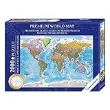 Close Up Weltkarte Puzzle 2000 Teile - Die Welt - 97 x 68 cm Premium Map 2020 -...