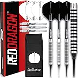 RED DRAGON Pegasus Tungsten Soft Dartpfeile - 18 Gramm: Schwarze Schäfte, Schwarze Flüge...