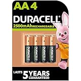 Duracell Akku AA, wiederaufladbare Batterien AA, 4 Stück, Unsere Nr. 1 -...