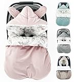 BABEES Winter Babyfußsack Babyschale Herbst/Winter Wattiert, Einschlagdecke...