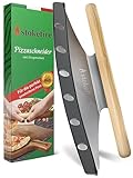 STOKEFIRE Pizzaschneider groß | Großes Wiegemesser für Pizza, Kuchen &...