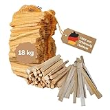 Landree Premium Anfeuerholz und Anzündholz, 18 kg (6 Netze a 3 kg), Nadelholz,...