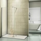 Duschwand 120x200cm Walk in Dusche Duschtrennwand 10mm Easy-clean Nano Glas...