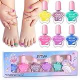 ETYJO Kindernagellack Ungiftig Set 6 Farben Nagellack Mädchen Peel Off Kinder Nagellack,...