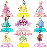 9 Stück Prinzessin Party Honeycomb Ball Dekorationen, Prinzessin Honeycomb...