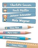 melu kids® Namensaufkleber Kinder für Schule & Kita (75 Stück) -...