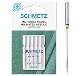 SCHMETZ Nähmaschinennadeln | 5 Microtex-Nadeln | 130/705 H-M | Nadeldicke 80/12...